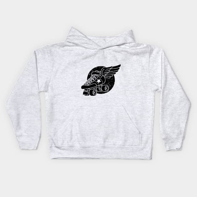 Jammer Winged Skate ~ Light Colors Kids Hoodie by Raygun Vectors